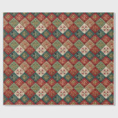 Weihnachts-gequiltes Muster Geschenkpapier (Flach)