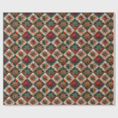 Weihnachts-gequiltes Muster Geschenkpapier (Flach)