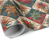 Weihnachts-gequiltes Muster Geschenkpapier (Rolleneckpunkt)
