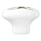 Weihnachts Gesang Hund Kunst Türknauf Keramikknauf (Seitenansicht)