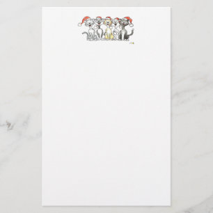 Weihnachts-Gesangkatzen Briefpapier