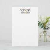 Weihnachts-Gesangkatzen Briefpapier (Stehend Vorderseite)