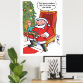 Weihnachts-Geschäftspartner füllen Plakat aus (Heimbüro)