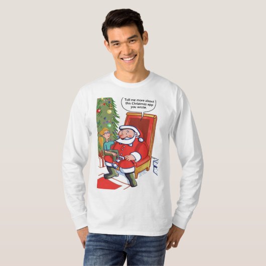 Weihnachts-Geschäftspartner Männer langärmeliges S T-Shirt (Vorne ganz)