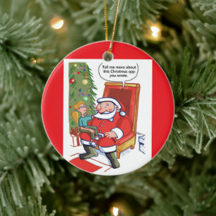 Weihnachts-Geschäftspartner runde Keramik-Ornament Keramik Ornament