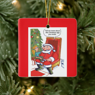 Weihnachts-Geschäftspartner sq Keramik-Ornament Keramikornament