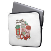 Weihnachts-Geschenk alles, was ich zu Weihnachten Laptopschutzhülle (Vorderseite Links)