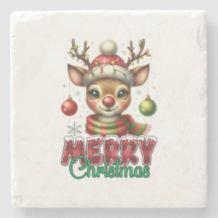 Weihnachts-Geschenk Frohe Weihnachtsfeier Steinuntersetzer