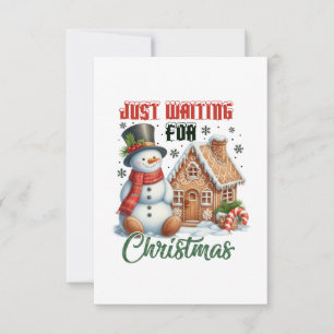 Weihnachts-Geschenk gerade Gewartet Dankeskarte