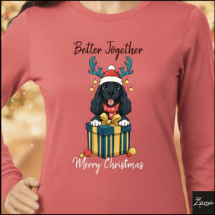 Weihnachts-Geschenk-Grafik für schwarzen Cocker Sp Tri-Blend Shirt
