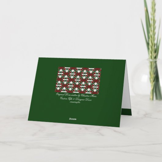 Weihnachts-Geschenk-Muster Feiertagskarte (Rückseite)