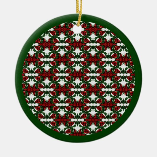 Weihnachts-Geschenk-Muster Keramikornament (Vorne)