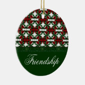 Weihnachts-Geschenk-Muster Keramikornament (Rechts)