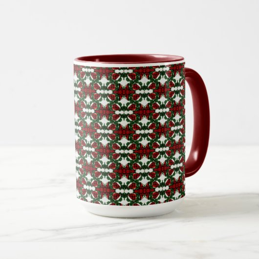 Weihnachts-Geschenk-Muster Tasse (VorderseiteRechts)