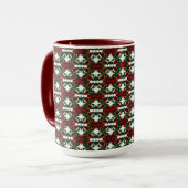 Weihnachts-Geschenk-Muster Tasse (Vorderseite Links)