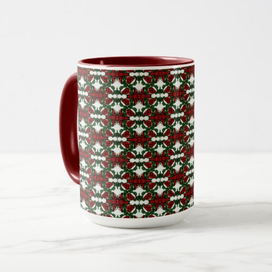 Weihnachts-Geschenk-Muster Tasse (Vorderseite Links)