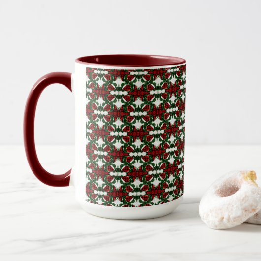 Weihnachts-Geschenk-Muster Tasse (Mit Donut)