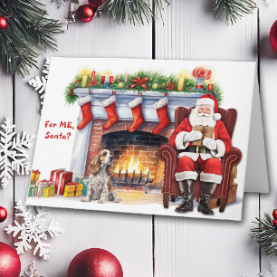 Weihnachts Geschenk Parti Cocker Spanischer Hund U Feiertagskarte