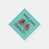 Weihnachts-Geschenk Rockin rund um den Weihnachtsb Serviette (Ecke)