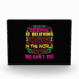 Weihnachts-Geschenk-Seeing glaubt Fotoblock