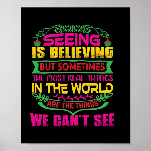 Weihnachts-Geschenk-Seeing glaubt Poster (Vorne)