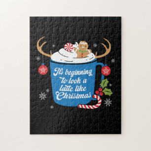 Weihnachts-Geschenk sieht wie ein Latein aus wie W Puzzle