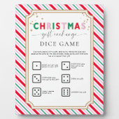 Weihnachts-Geschenk tauschen Würfel Spielzeichen Fotoplatte (Vorderseite)