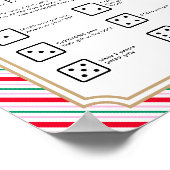 Weihnachts-Geschenk tauschen Würfel Spielzeichen Poster (Ecke)