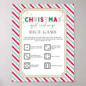 Weihnachts-Geschenk tauschen Würfel Spielzeichen Poster (Vorne)