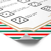 Weihnachts-Geschenk tauschen Würfel Spielzeichen Poster (Ecke)