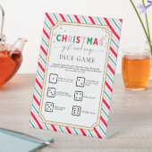 Weihnachts-Geschenk tauschen Würfel Spielzeichen Sockelschild (In Situ)