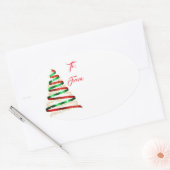Weihnachts-Geschenkanhänger-Aufkleber Ovaler Aufkleber (Umschlag)