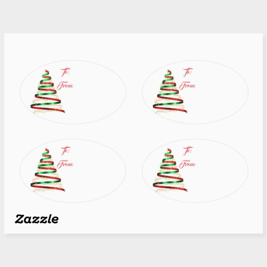 Weihnachts-Geschenkanhänger-Aufkleber Ovaler Aufkleber (Blatt)