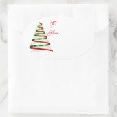 Weihnachts-Geschenkanhänger-Aufkleber Ovaler Aufkleber (Tasche)