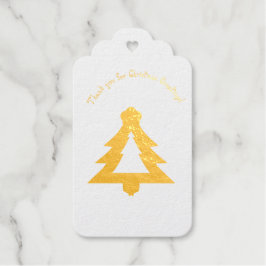 Weihnachts-Geschenkanhänger aus goldenem Folienpap Geschenkanhänger