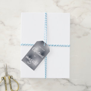 Weihnachts-Geschenkanhänger aus Silber im minimali Geschenkanhänger