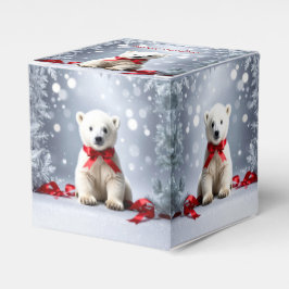 Weihnachts-Geschenkbox mit Eisbär Geschenkschachtel