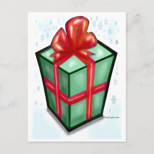 Weihnachts-Geschenkboxen Feiertagspostkarte (Vorderseite)