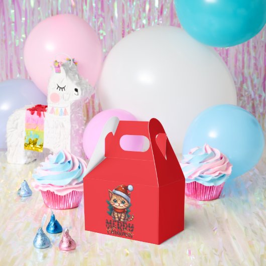 Weihnachts-Geschenkboxen mit Niedlichem Cat Design Geschenkschachtel (Party)