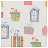 Weihnachts-Geschenkboxen-Muster Stoff (Nahaufnahme)