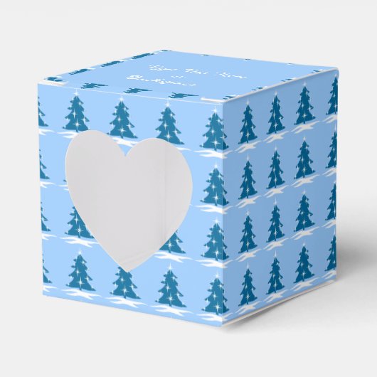 Weihnachts-Geschenkboxen Personalisiert Blue Tree  Geschenkschachtel (Vorderseite)