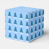 Weihnachts-Geschenkboxen Personalisiert Blue Tree  Geschenkschachtel (Rückseite)