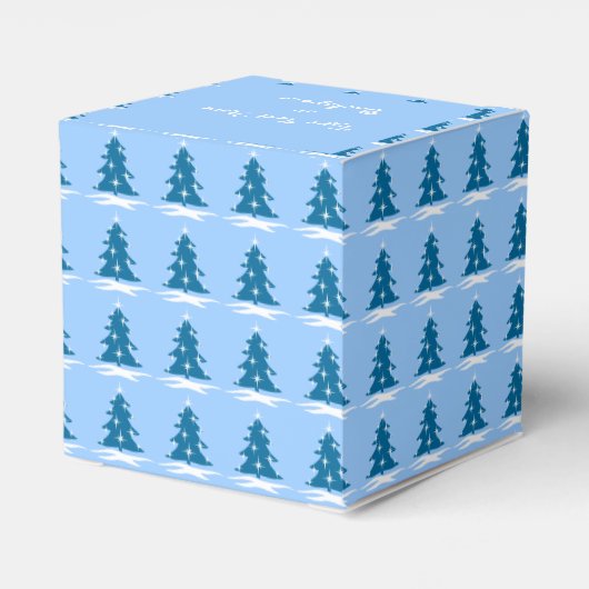 Weihnachts-Geschenkboxen Personalisiert Blue Tree Geschenkschachtel (Rückseite)