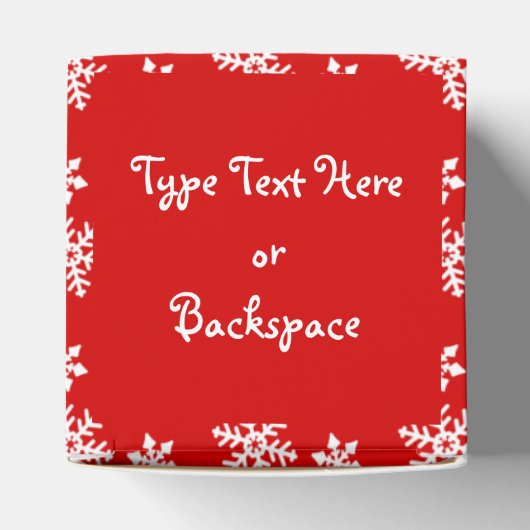 Weihnachts-Geschenkboxen Personalisierte Schneeflo Geschenkschachtel (Oben)