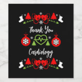 Weihnachts-Geschenke für die Kardiologie Weinetikett (Einzelnes Label)