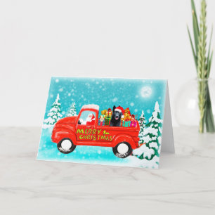 Weihnachts-Geschenke-Lieferwagen für Deutsche Schä Karte