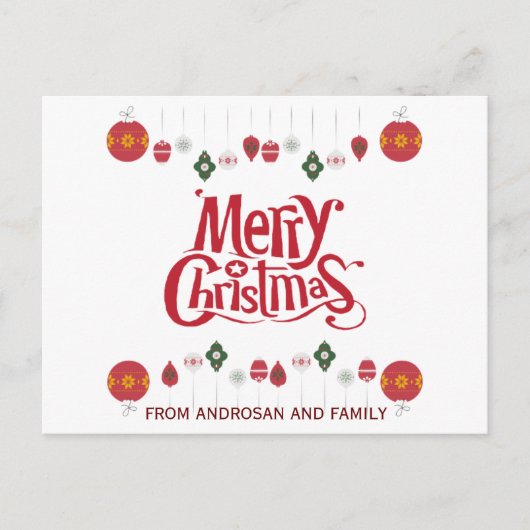 Weihnachts-Geschenke Postkarte (Vorderseite)