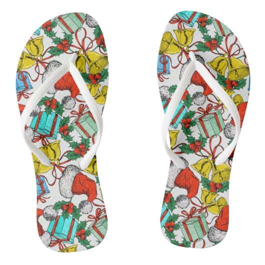 Weihnachts-Geschenke Rote Weihnachtsmannmützen Fei Badesandalen (Fußbett)