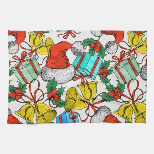 Weihnachts-Geschenke Rote Weihnachtsmannmützen Fei Geschirrtuch (Horizontal)