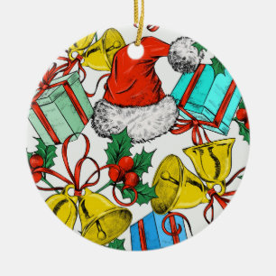 Weihnachts-Geschenke Rote Weihnachtsmannmützen Fei Keramik Ornament